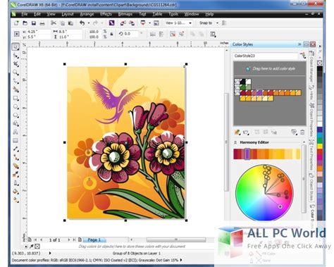 CorelDRAW Graphics Suite (free version) download for PC.